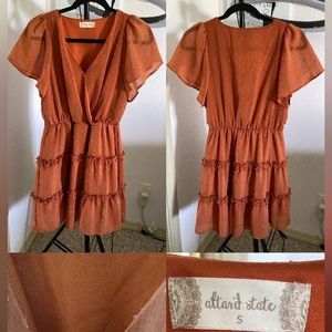 Rustic orange altard state flowy dress